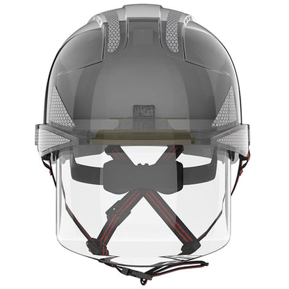 JSP EVO VISTAshield Dualswitch Safety Helmet with Integrated Faceshield & CR2 Reflective - Vented - Wheel Ratchet