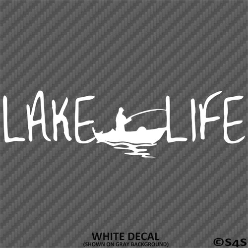 Lake Life Fishing Boating Outdoors Vinyl Decal