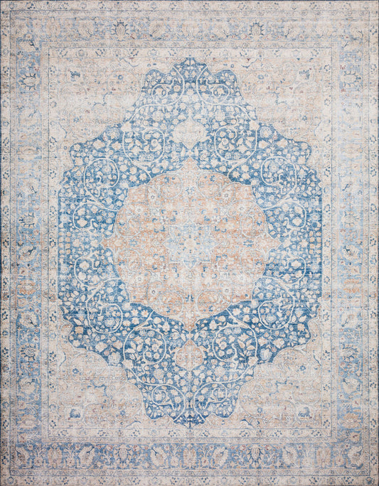 The Rug Corner Loloi II Layla Blue / Tangerine
