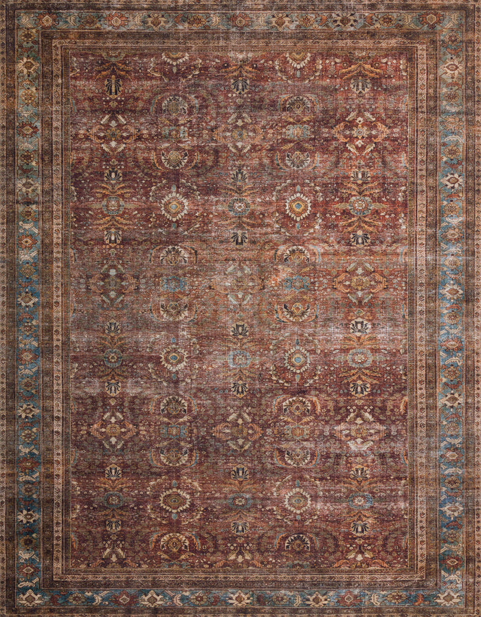 The Rug Corner Loloi II Layla Brick / Blue