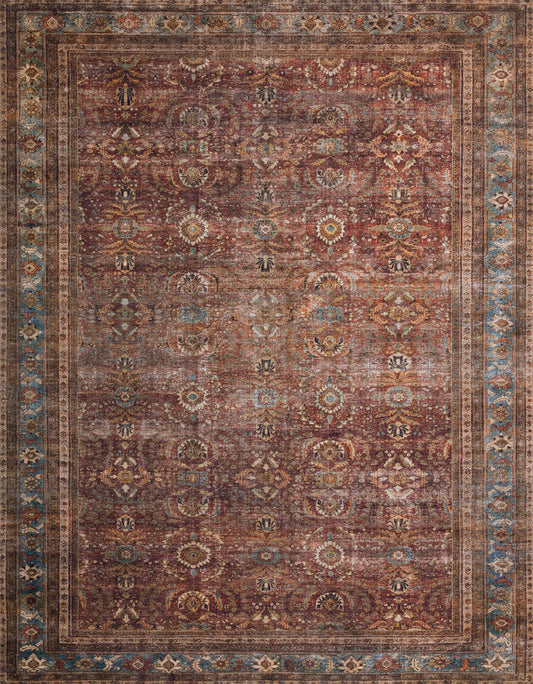 The Rug Corner Loloi II Layla Brick / Blue