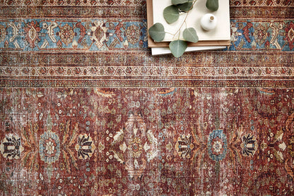 The Rug Corner Loloi II Layla Brick / Blue