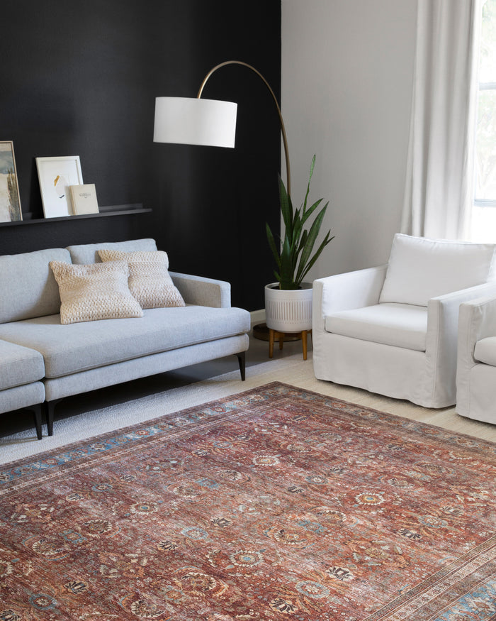 The Rug Corner Loloi II Layla Brick / Blue