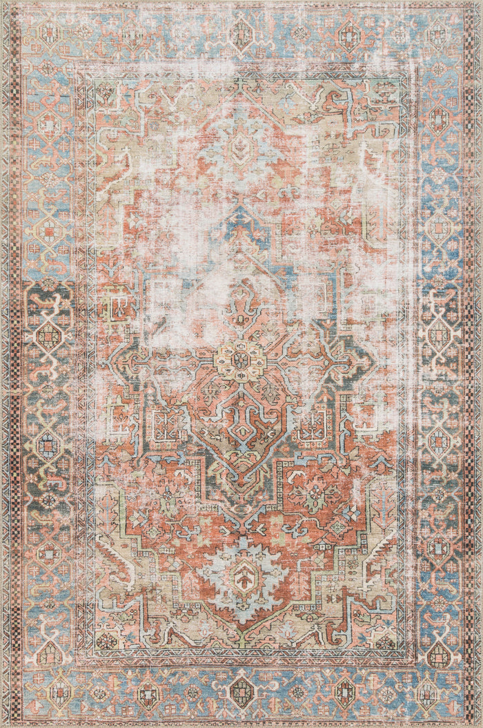 The Rug Corner Loloi II Loren Terracotta / Sky