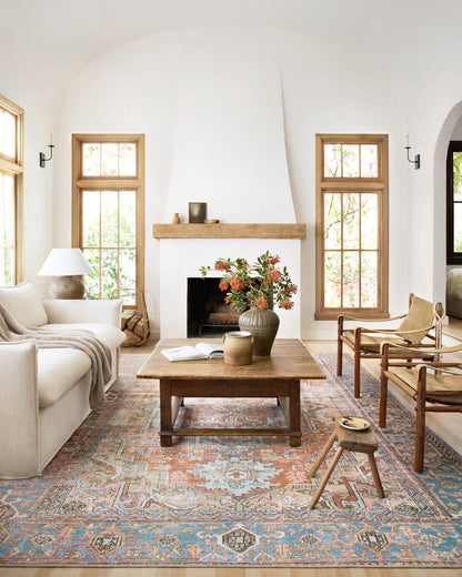 The Rug Corner Loloi II Loren Terracotta / Sky