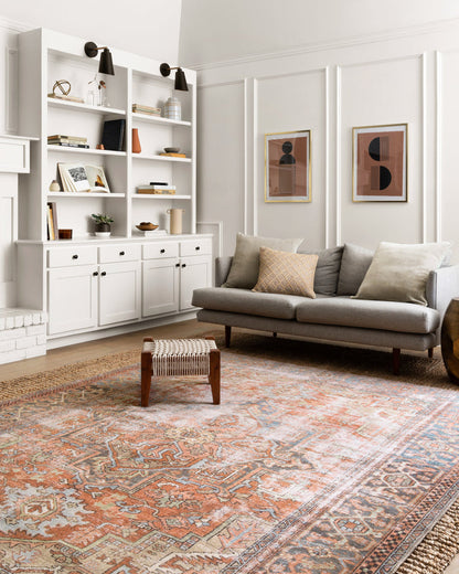 The Rug Corner Loloi II Loren Terracotta / Sky
