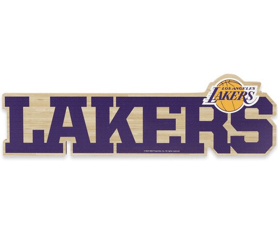 Los Angeles Lakers Laser Cut Tabletop Wood Decor - Wichita Home Outlet