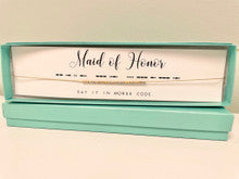 Maid Of Honor Dot & Dash Necklace