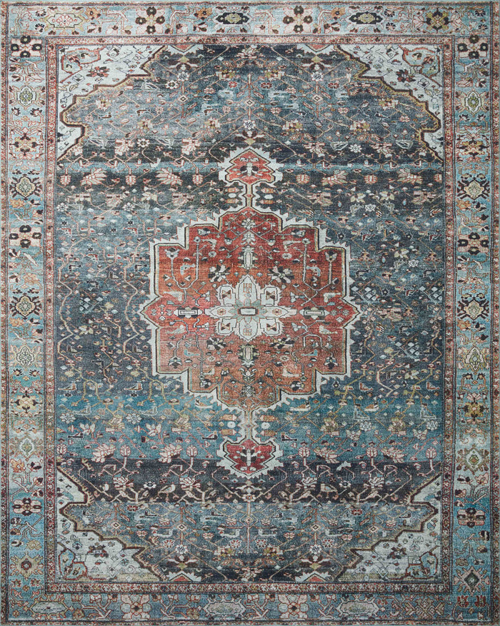 The Rug Corner Loloi II Margot Ocean / Brick
