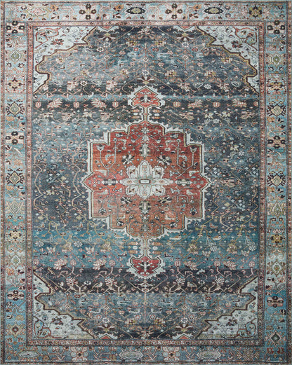 The Rug Corner Loloi II Margot Ocean / Brick