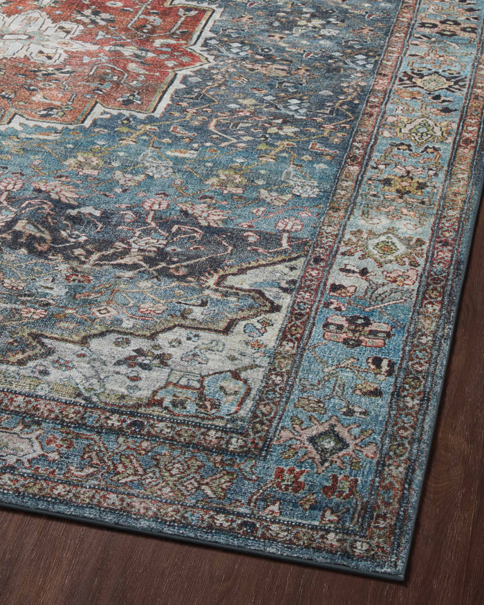 The Rug Corner Loloi II Margot Ocean / Brick