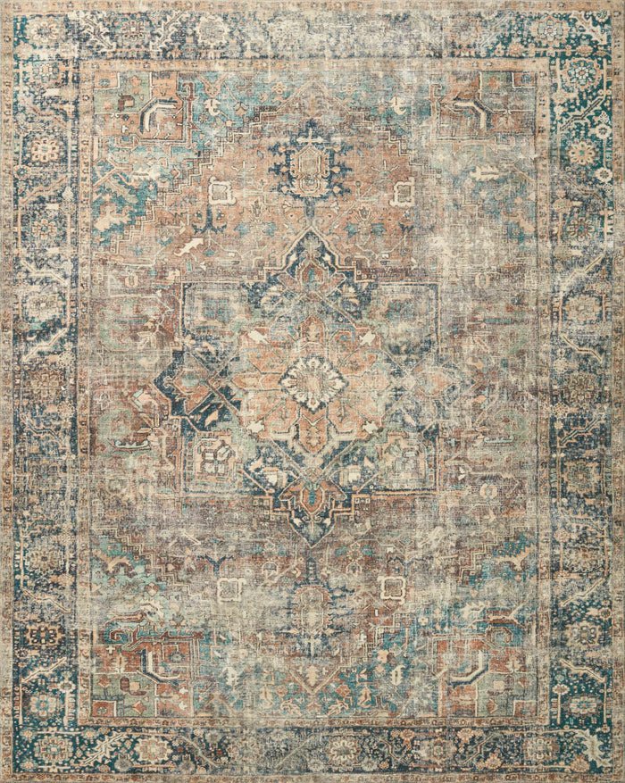The Rug Corner Loloi II Margot Terracotta / Lagoon