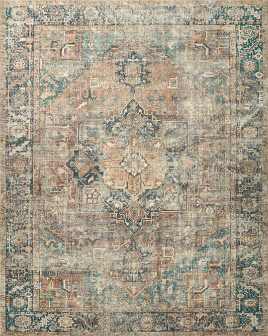The Rug Corner Loloi II Margot Terracotta / Lagoon