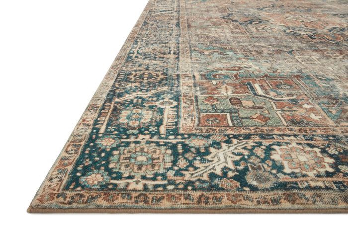 The Rug Corner Loloi II Margot Terracotta / Lagoon