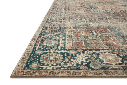 The Rug Corner Loloi II Margot Terracotta / Lagoon