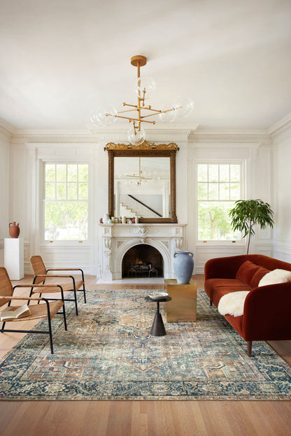 The Rug Corner Loloi II Margot Terracotta / Lagoon