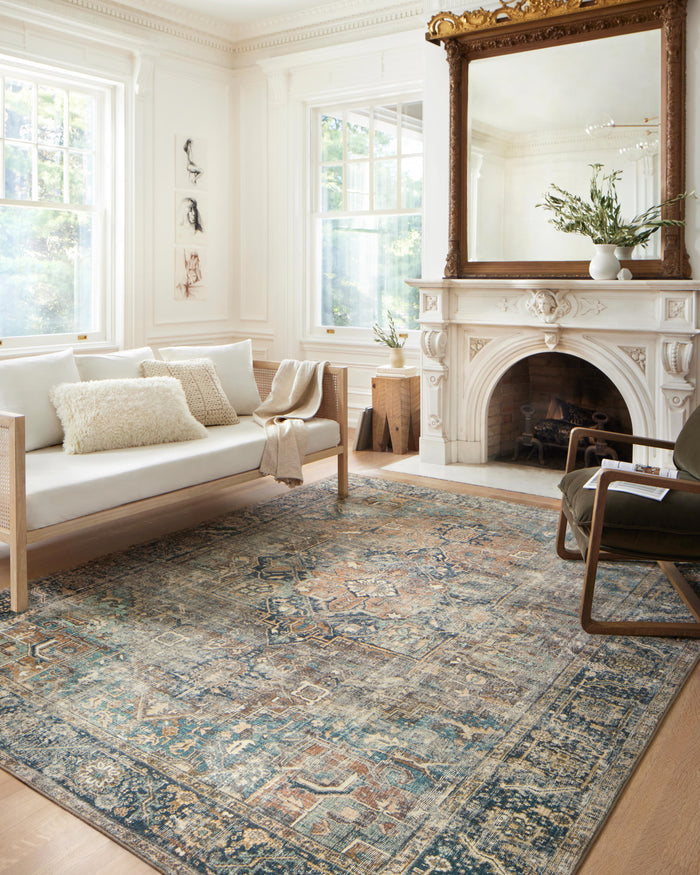 The Rug Corner Loloi II Margot Terracotta / Lagoon
