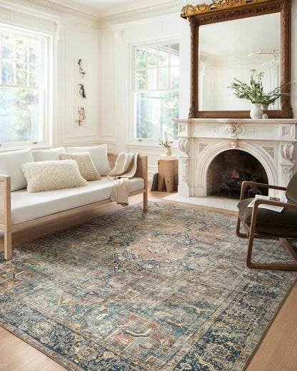 The Rug Corner Loloi II Margot Terracotta / Lagoon