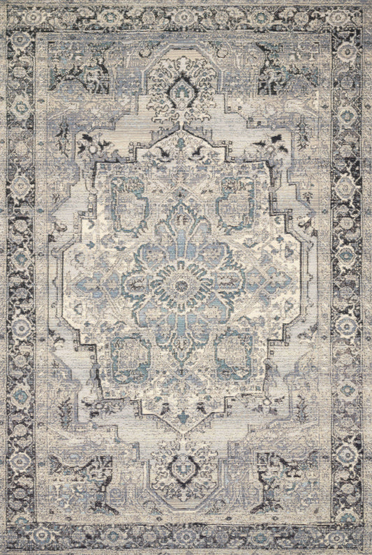 The Rug Corner Loloi Mika Grey / Blue