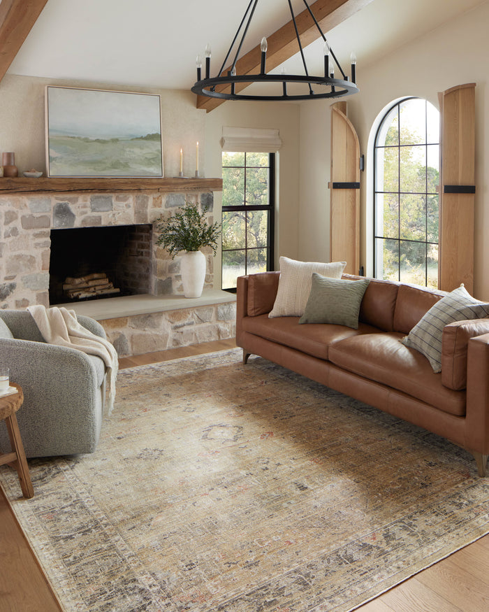 The Rug Corner Magnolia Home by Joanna Gaines x Loloi Millie Gold / Charcoal