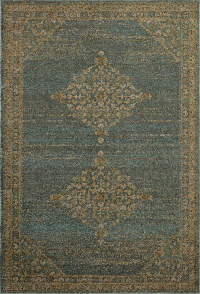 The Rug Corner Magnolia Home by Joanna Gaines x Loloi Mona Aqua / Wheat