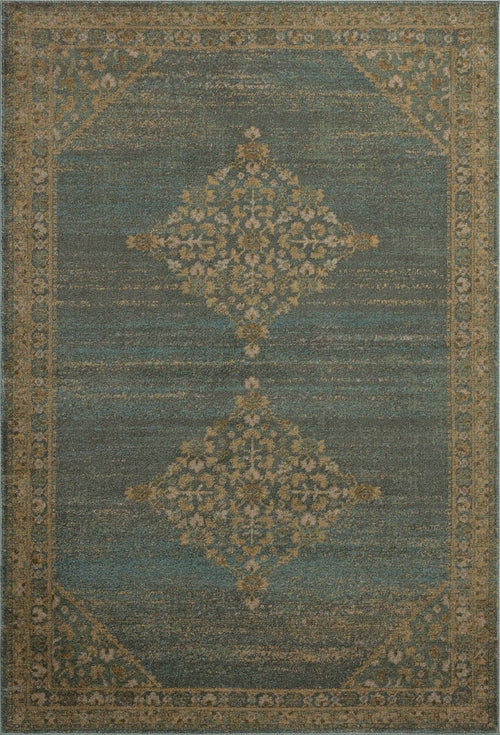 The Rug Corner Magnolia Home by Joanna Gaines x Loloi Mona Aqua / Wheat
