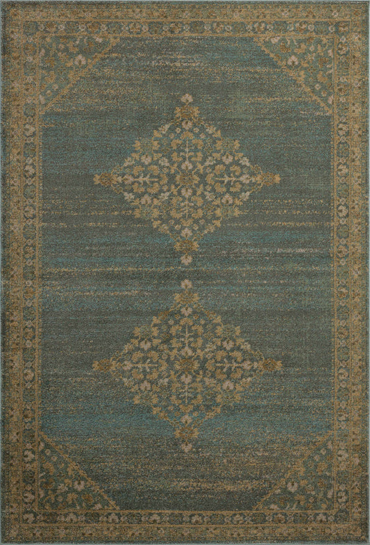 The Rug Corner Magnolia Home by Joanna Gaines x Loloi Mona Aqua / Wheat