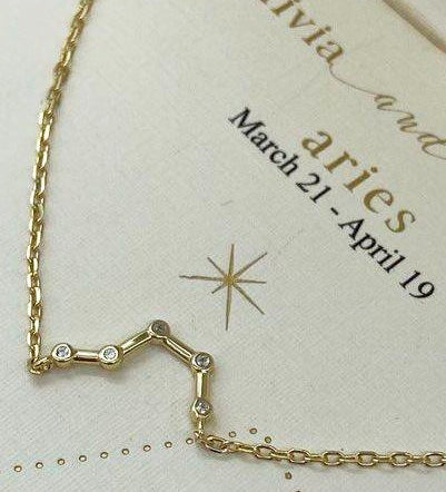 Olivia and Jackson Cubic Zirconia Aries Necklace