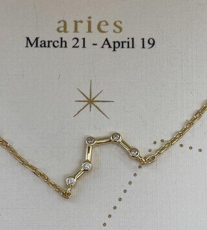 Olivia and Jackson Cubic Zirconia Aries Necklace