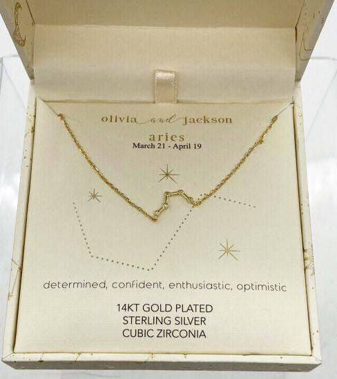 Olivia and Jackson Cubic Zirconia Aries Necklace