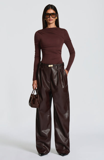 Pearson Bodysuit - Plum Brown