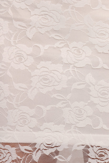 Laken Sheer Lace Maxi Skirt - White