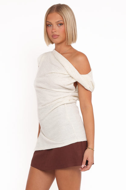 Selma Knit Top - Cream