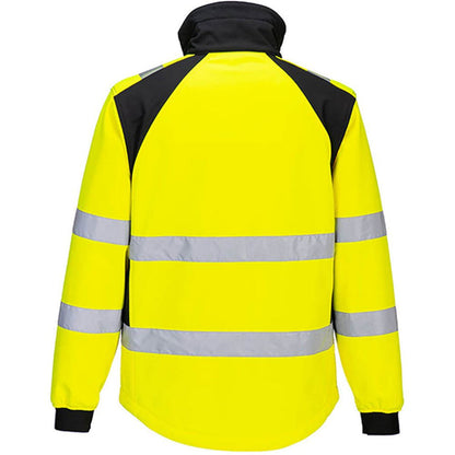 Portwest CD875 WX2 Yellow Eco Friendly Hi Vis Softshell Jacket (2L)