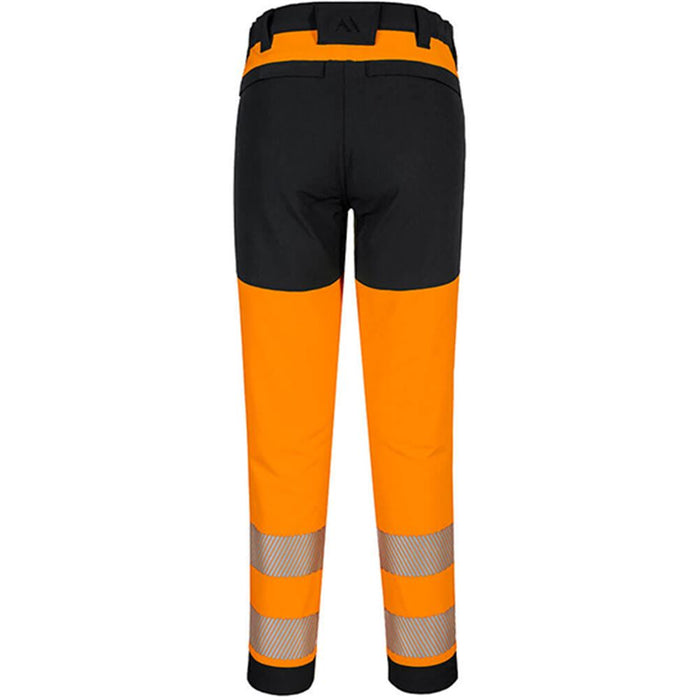 Portwest T140 PW3 Orange Stretch Hi Vis Trouser