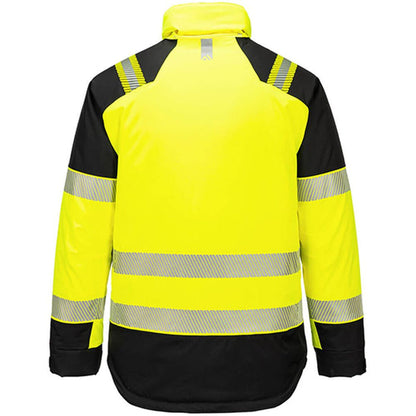Portwest T160 PW3 Yellow Waterproof Padded Hi Vis Winter Jacket