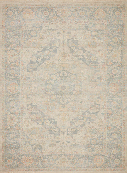 The Rug Corner Loloi Priya Bone / Bluestone