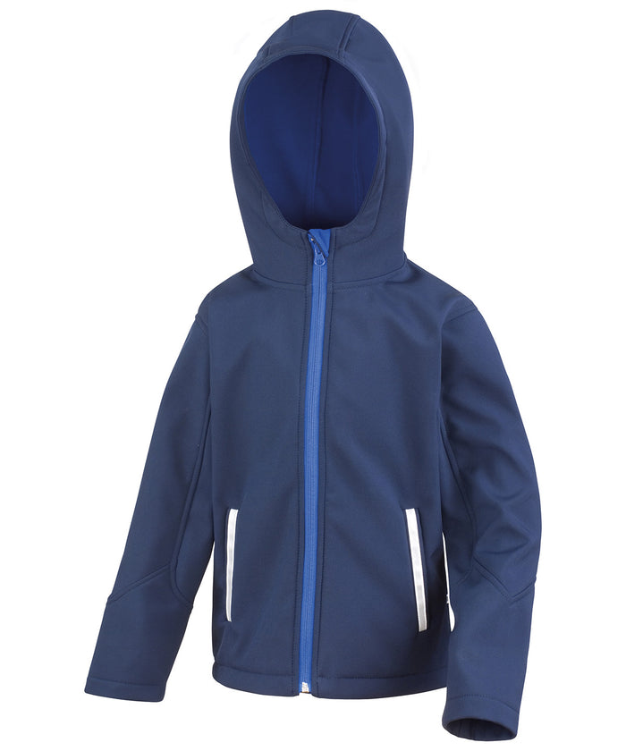 R224J Core Junior Tx Performance Hooded Softshell Jacket
