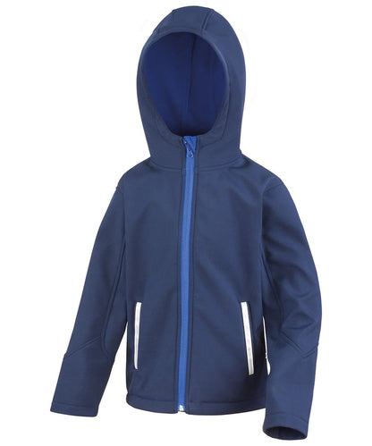 R224J Core Junior Tx Performance Hooded Softshell Jacket