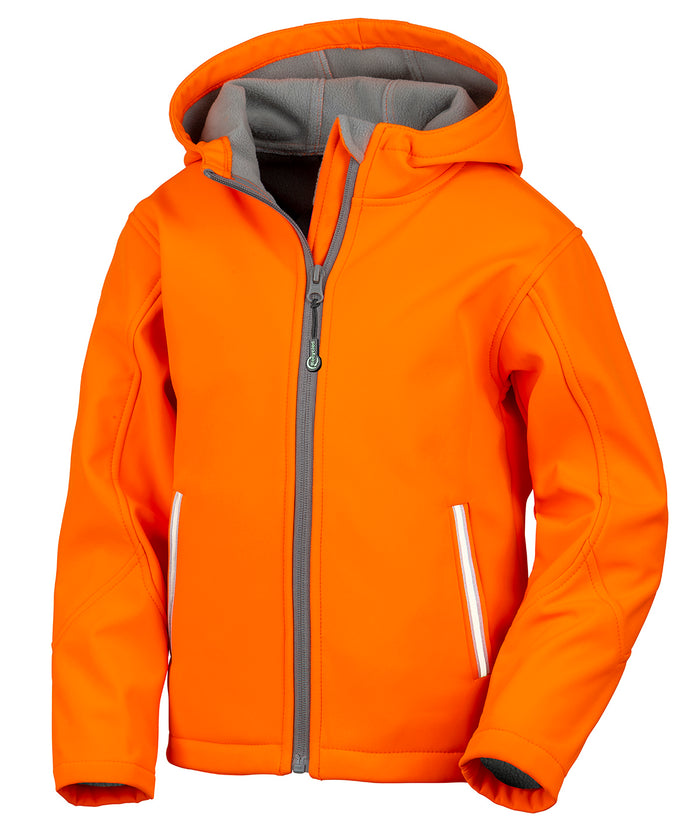 R224J Core Junior Tx Performance Hooded Softshell Jacket