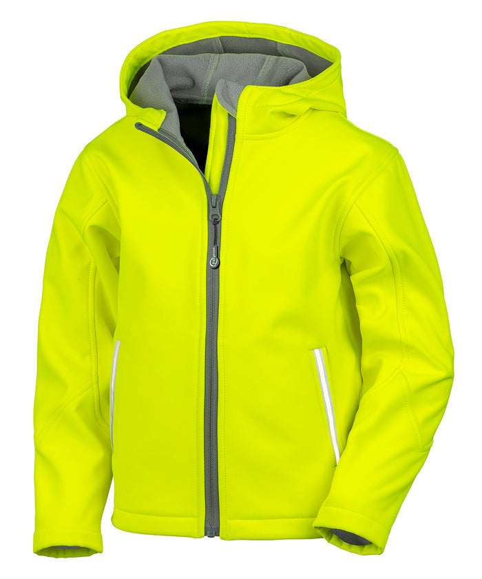 R224J Core Junior Tx Performance Hooded Softshell Jacket