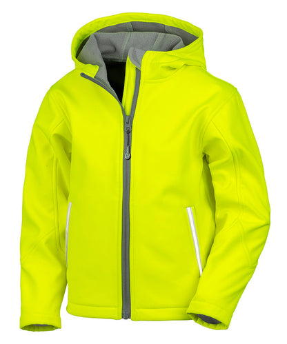 R224J Core Junior Tx Performance Hooded Softshell Jacket