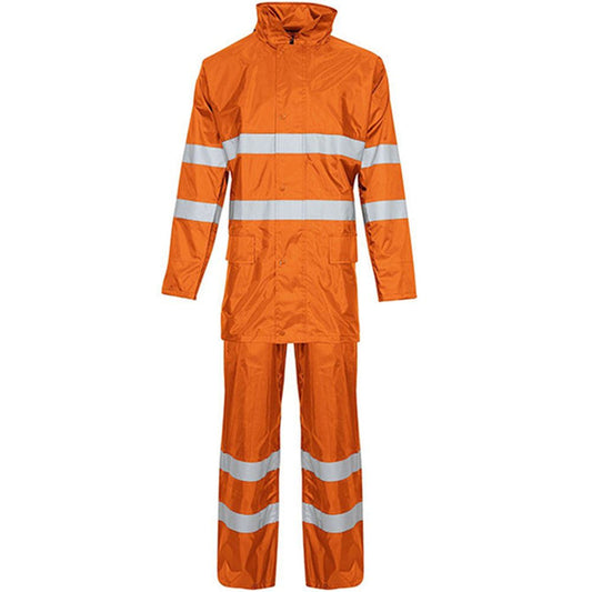 Supertouch Orange Contractor Hi Vis Waterproof Rainsuit