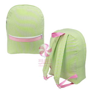 Sweet Pea Seersucker Large Backpack