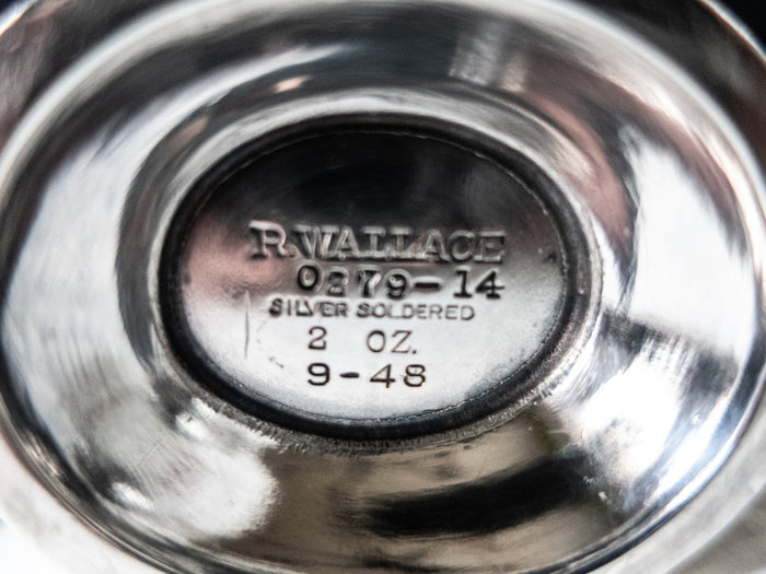 The Stevens Hotel Chicago Silver Soldered Creamer Wallace Vintage 1948 Hotel Military RR Silver