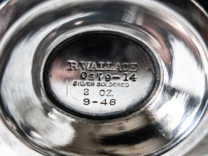 The Stevens Hotel Chicago Silver Soldered Creamer Wallace Vintage 1948 Hotel Military RR Silver
