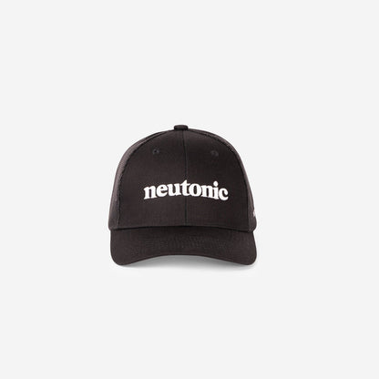 Black trucker cap with white "neutonic" logo embroidered, promoting nootropics benefits. - Neutonic - Trucker Cap