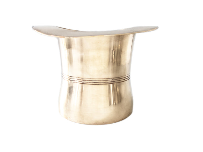 Vintage Brass Top Hat Champagne Chiller Ice Bucket