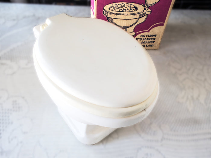 Vintage Johnny Ice Bucket Punch Bowl Toilet Ice Bucket IOB 1970s Humorous Gag Gift