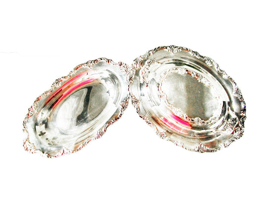 Vintage Reed & Barton Silver Plated Tara Hall Covered Dish And Bread Plate Set